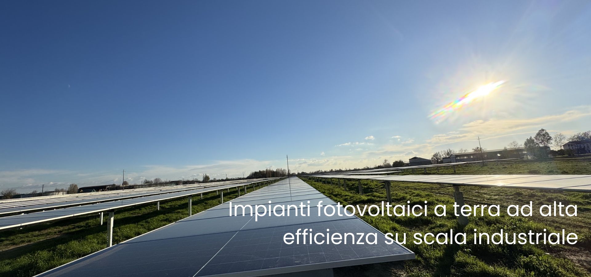 Impianti fotovoltaici a terra ad alta efficienza su scala industriale